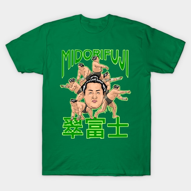 Japanese sumo wrestler Midorifuji T-Shirt by FilthyTBear 